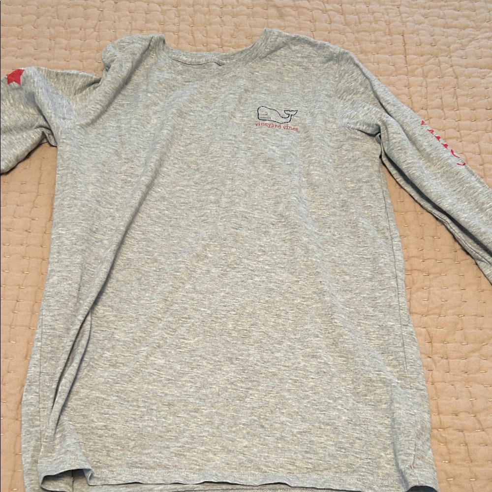 Vineyard Vines Kids Heather Gray Long Sleeve Tee